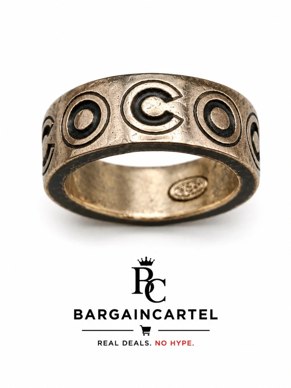 AUTHENTICATED CHANEL Vintage Coco Ring
